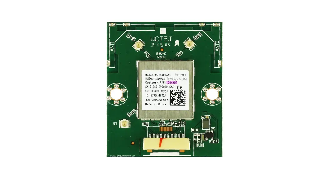 Gsd Wct5jm2611 Wifi And Bluetooth Module Owner's Manual Gsd Wct5jm2611 Wifi And Bluetooth Module Owner's Manual