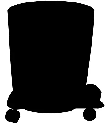 PLASTIC TANK WITH REAR CASTER DOLLY 