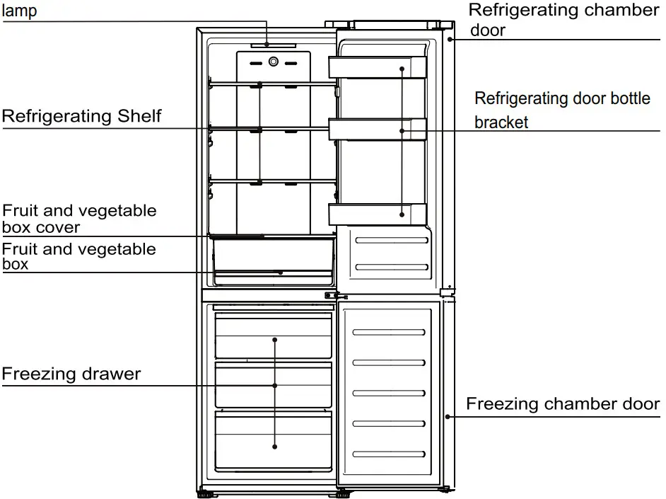 MORRIS T73318EBN Bottom Mount Refrigerator - fig
