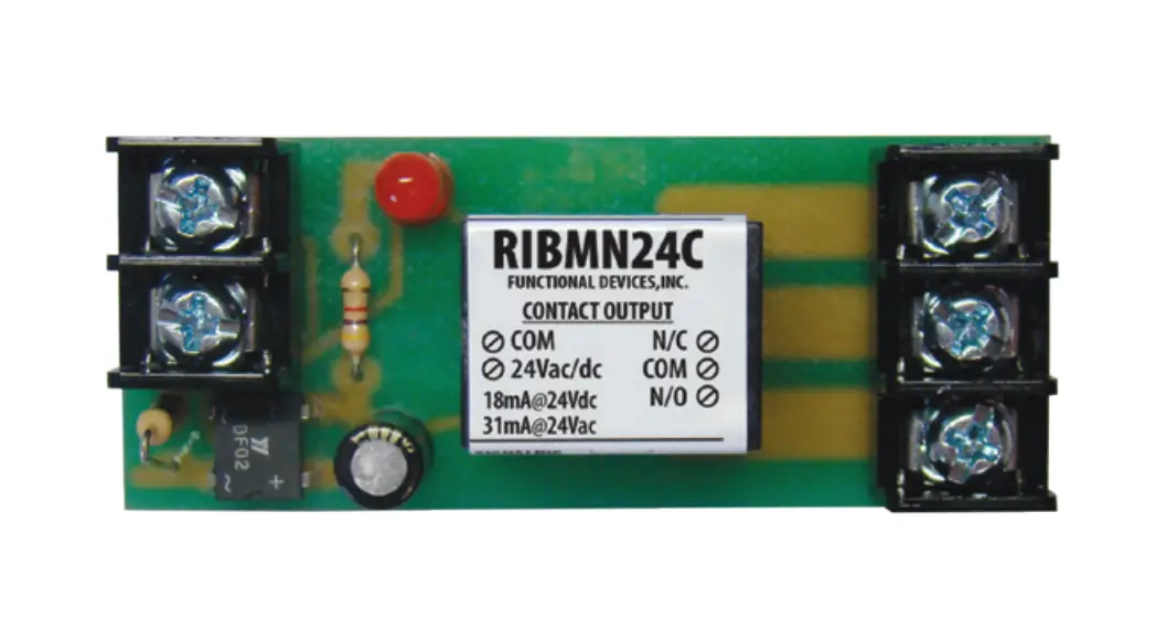 Functional Devices Ribmn24c 15 Amp Track Mount Control Relay User Guide