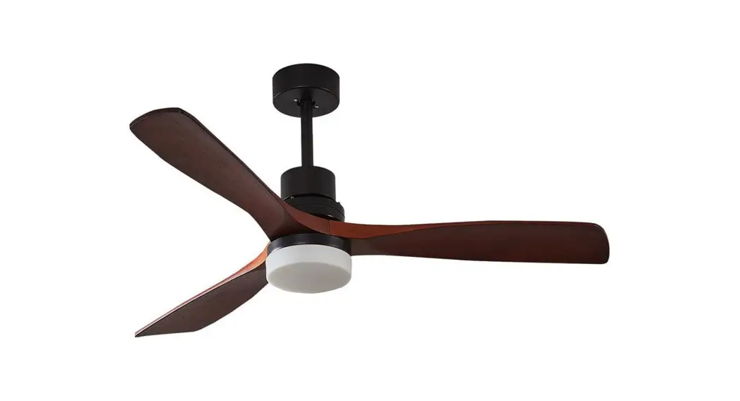 Logmey Lm-fan01 Led Indoor Red Wood Color Ceiling Fan Installation Guide