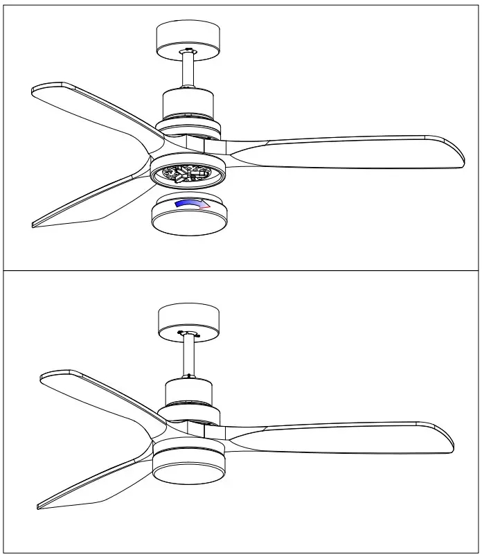 Logmey LM FAN01 LED Indoor Red Wood Color Ceiling Fan - fig 13