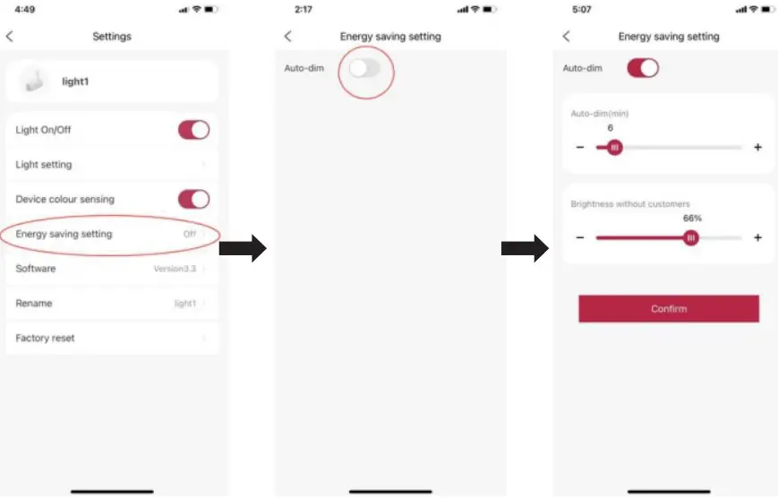 Energy Saving Setting