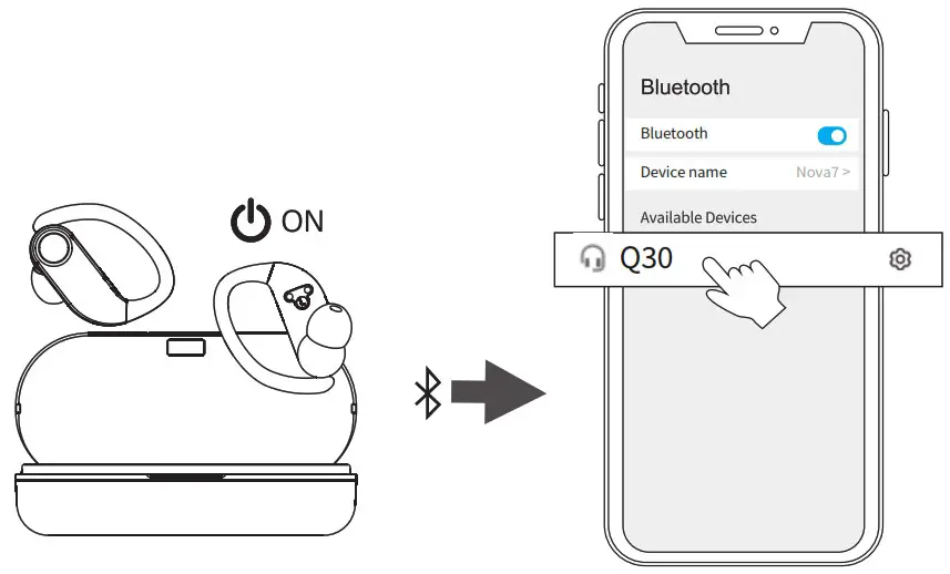 selorr Q30 Wireless Earbuds - Connect