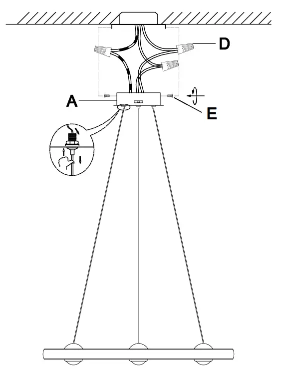 ET2 E23513 Nodes 32 Inch LED Pendant CCT - figer 3