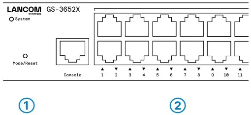 LANCOM GS 3652X Rackmount Gigabit Managed Switch - LED description 1