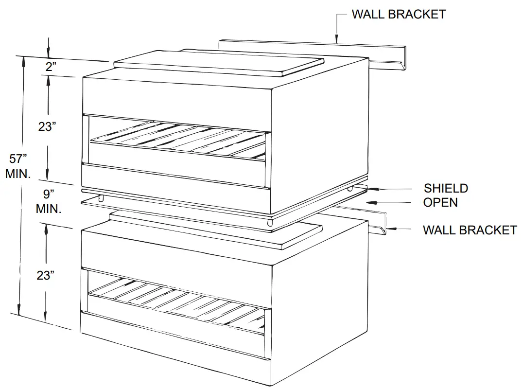 Lang 248CMW LP Gas Infrared Cheesemelter - WALL HUNG1