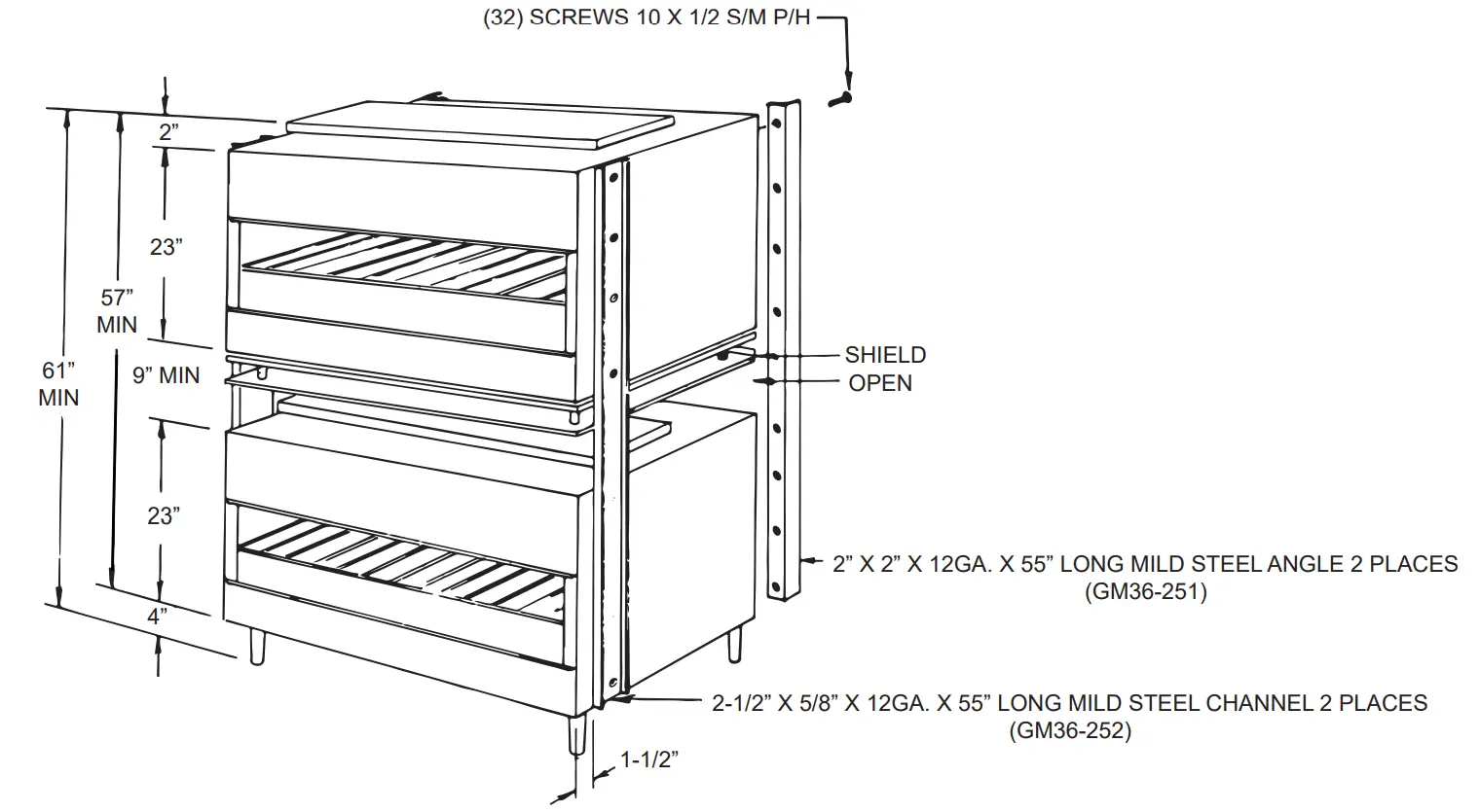 Lang 248CMW LP Gas Infrared Cheesemelter - WALL HUNG2