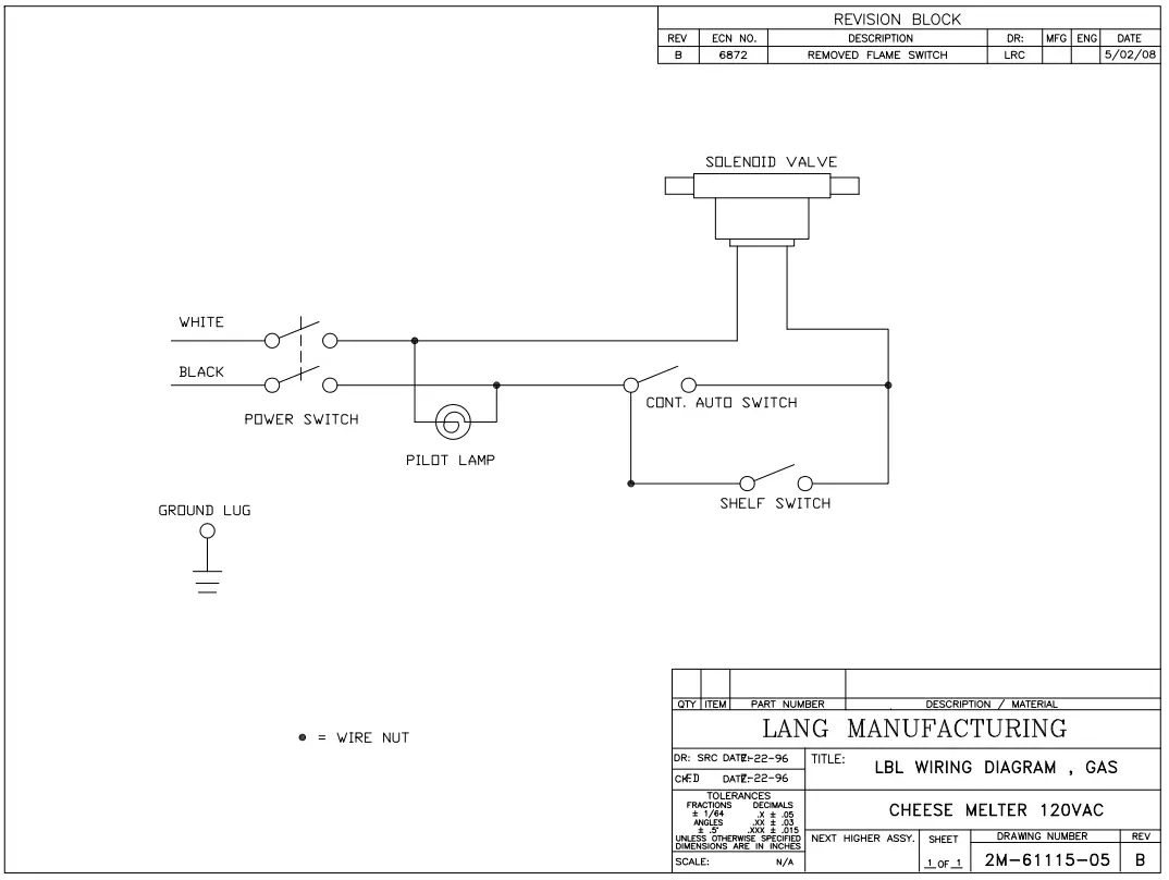 Lang 248CMW LP Gas Infrared Cheesemelter - WALL HUNG3