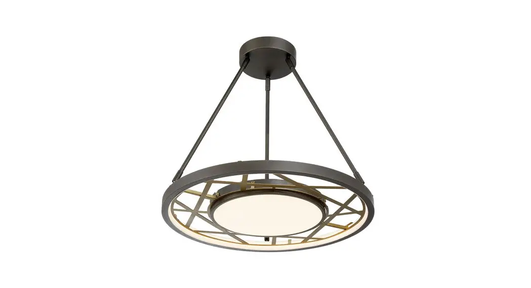 Metropolitan N7526-716-l Tribeca 24 Inch 200-watt Equivalence Integrated Led Smoked Iron And Soft Brass Pendant Instruction Manual
