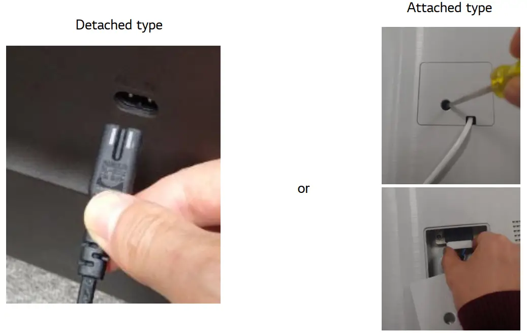 LG 43UQ76903LE Smart LED Display - Power cord