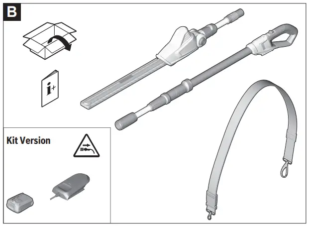 Delivery scope (see figure B)