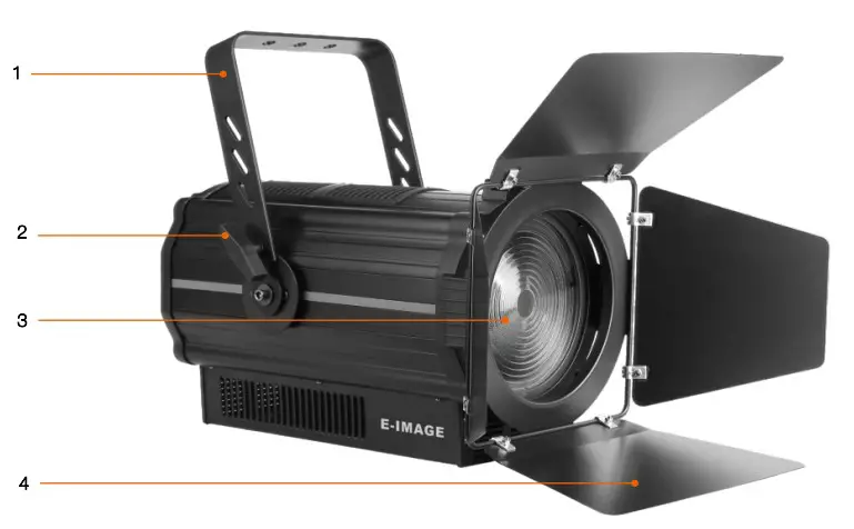 E-IMAGE EJ-250S Professional Fresnel Light - parts