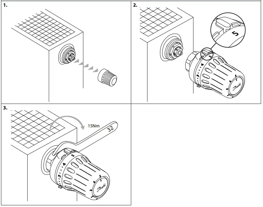 Danfoss React M30 x 1.5 Thermostatic Sensors - Installation 1