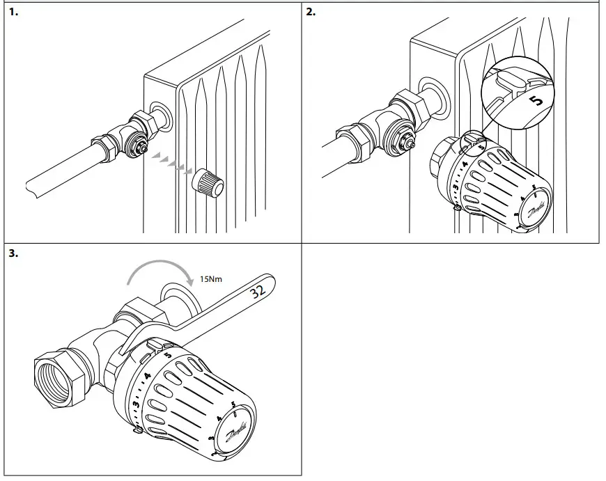 Danfoss React M30 x 1.5 Thermostatic Sensors - Installation