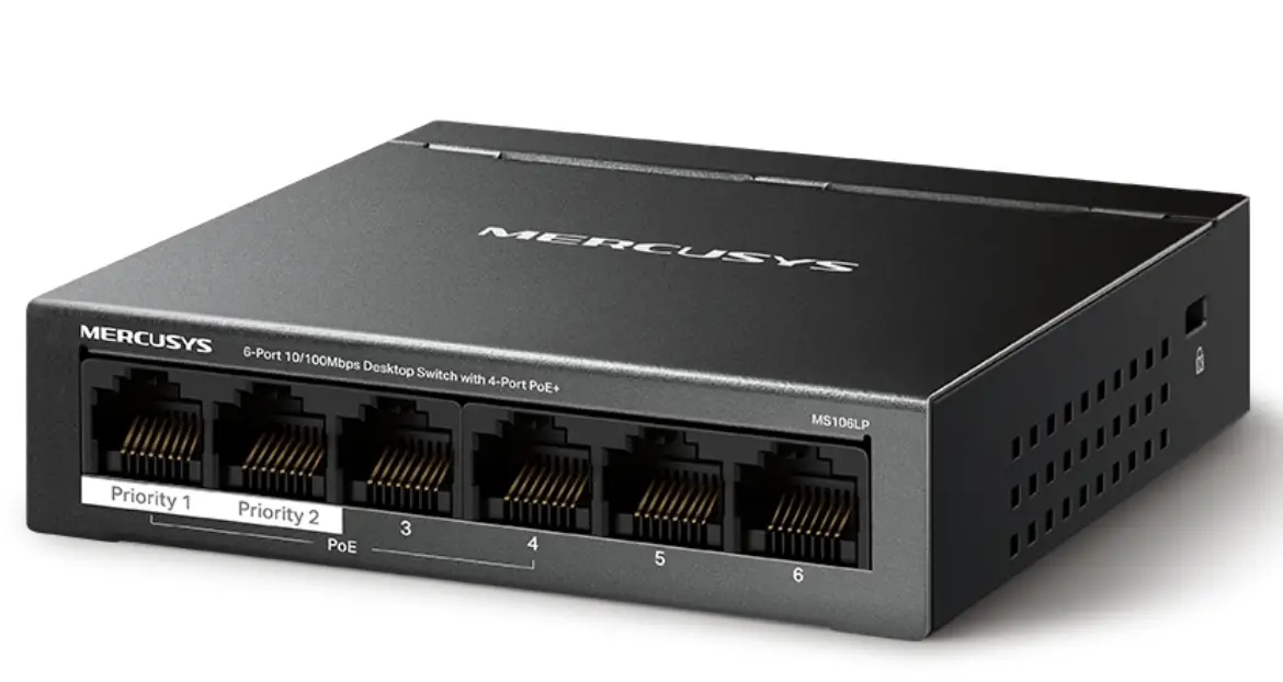 MERCUSYS MS106LP 6-Port 10-100Mbps Desktop Switch