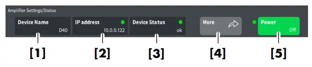 d b audiotechnik TI 321 1.3 En Crestron Module For D and B Four Channel Amplifiers - Settings