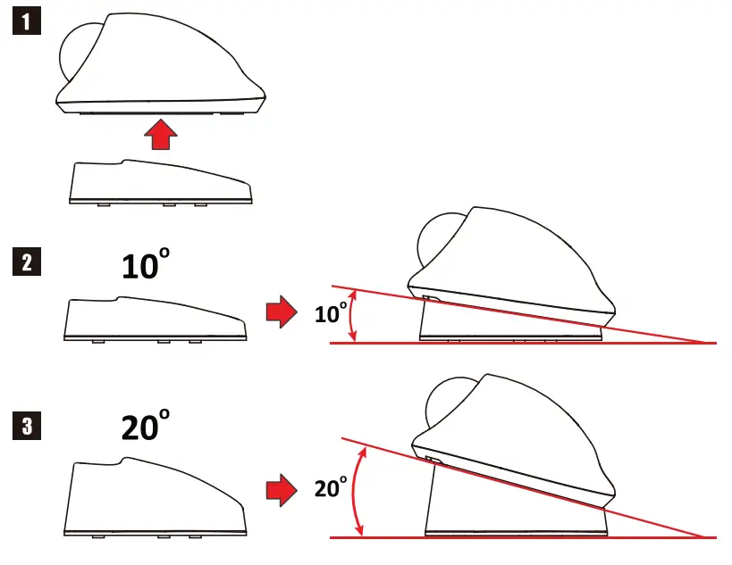 perixx PERIMICE 520 Wired Ergonomic Trackball Mouse - Button 1