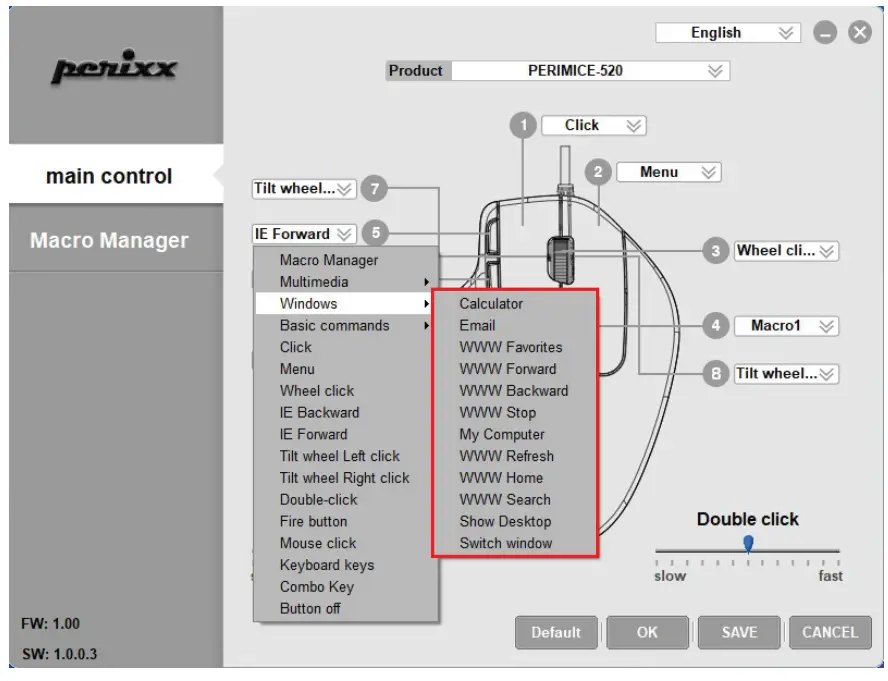 perixx PERIMICE 520 Wired Ergonomic Trackball Mouse - Micro 2