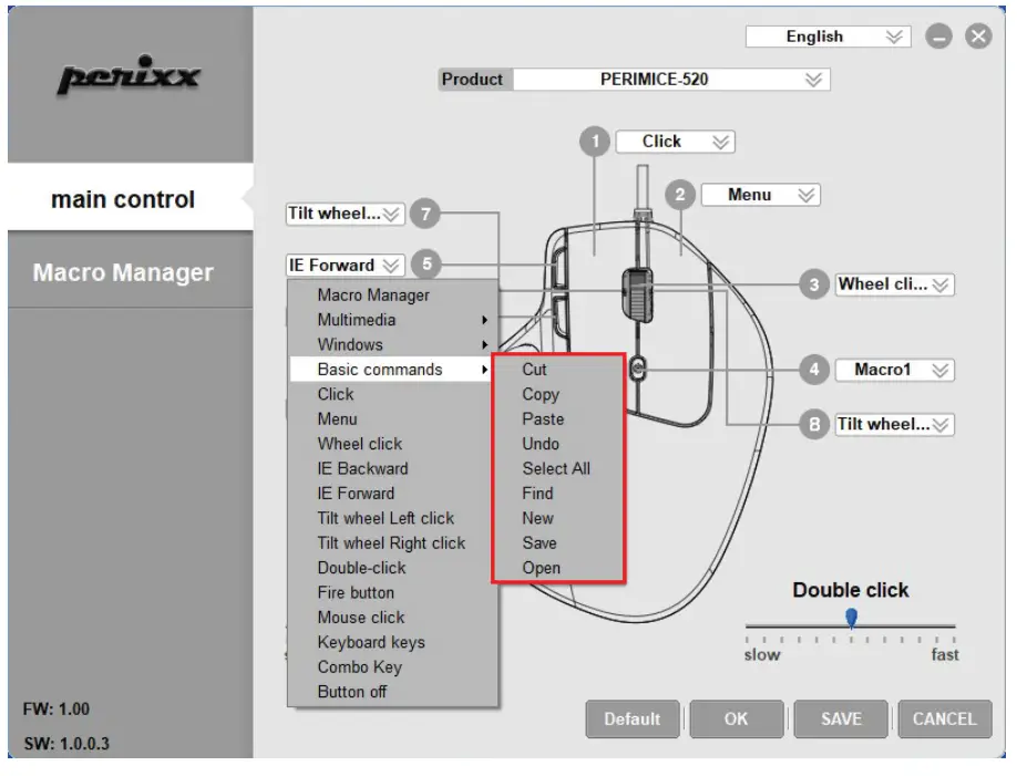 perixx PERIMICE 520 Wired Ergonomic Trackball Mouse - Micro3