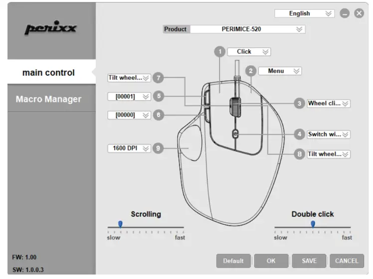 perixx PERIMICE 520 Wired Ergonomic Trackball Mouse - Set up 1