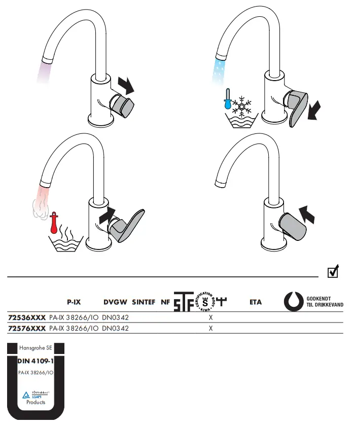 hansgrohe Rebris S 210 72536XXX Washbasin Mixers - Figure 5