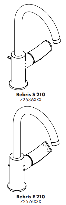 hansgrohe Rebris S 210 72536XXX Washbasin Mixers