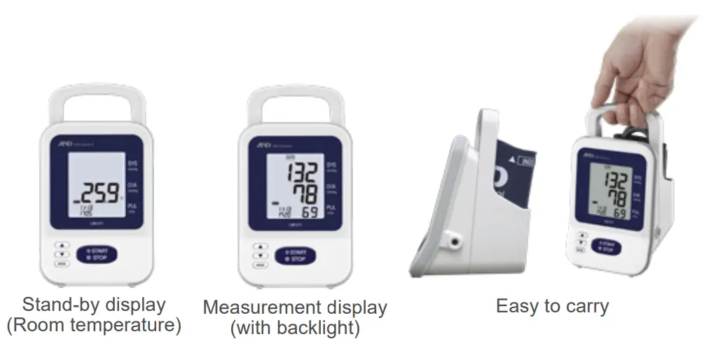 AND UM 212BLE UM Series Professional Blood Pressure Monitors - display