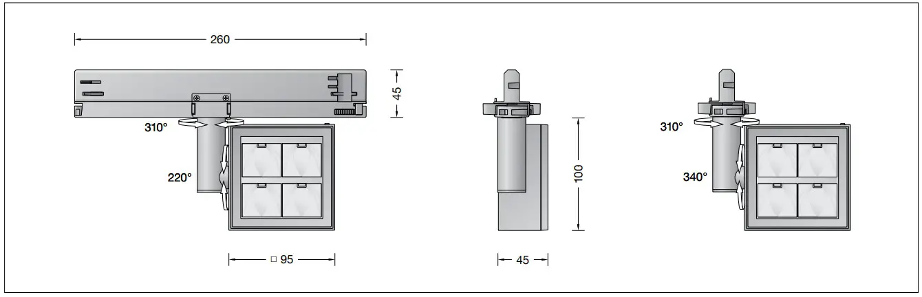 BEGA 51 054.5 Track Spotlight for Indoor Use - overview
