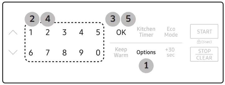 SAMSUNG ME21M706BA Microwave Oven - Setting 7