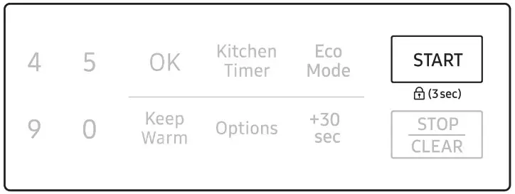 SAMSUNG ME21M706BA Microwave Oven - Setting 9