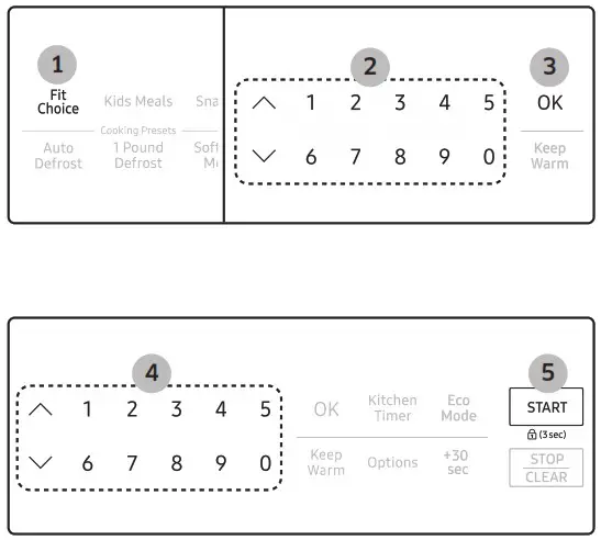 SAMSUNG ME21M706BA Microwave Oven - Using your microwave oven 13