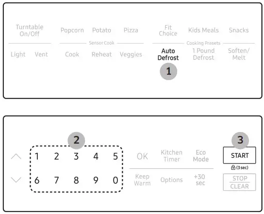 SAMSUNG ME21M706BA Microwave Oven - Using your microwave oven 9