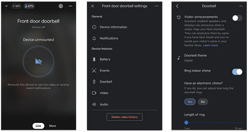 WASSERSTEIN Wireless Doorbell Chime - gear symbol