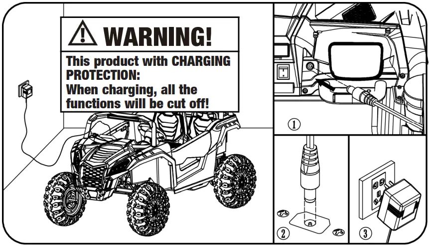 RULL A032 Advanced 24V Children's Electronic Toy Car - Charging