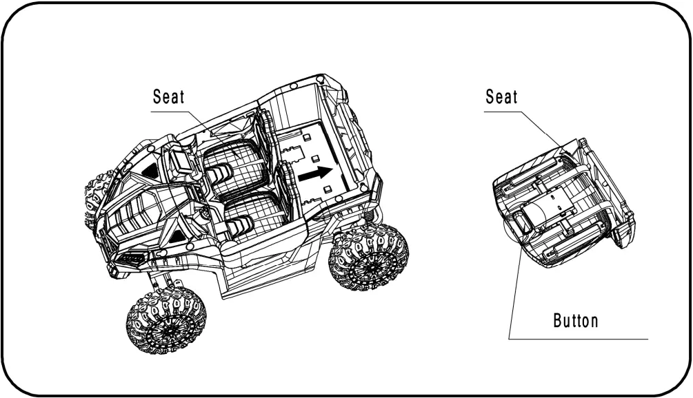 RULL A032 Advanced 24V Children's Electronic Toy Car - Install the seat