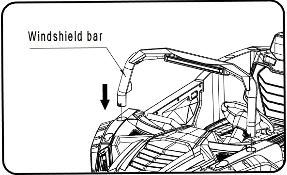 RULL A032 Advanced 24V Children's Electronic Toy Car - windshield bar