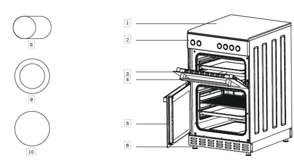 COOKOLOGY CDO600WH-BK 60cm Electric Double Oven-fig-1