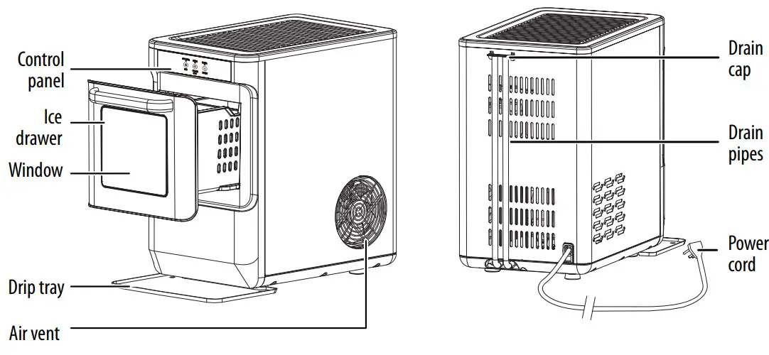 INSIGNIA NS IMN44BS4 Portable Nugget Ice Maker - Product overview