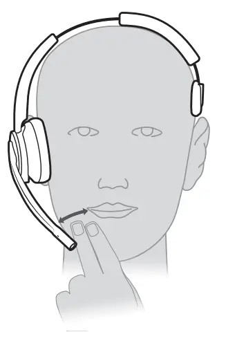 poly Savi 8210 8220 UC Wireless DECT Headset System for Computer - Adjust the Headband2