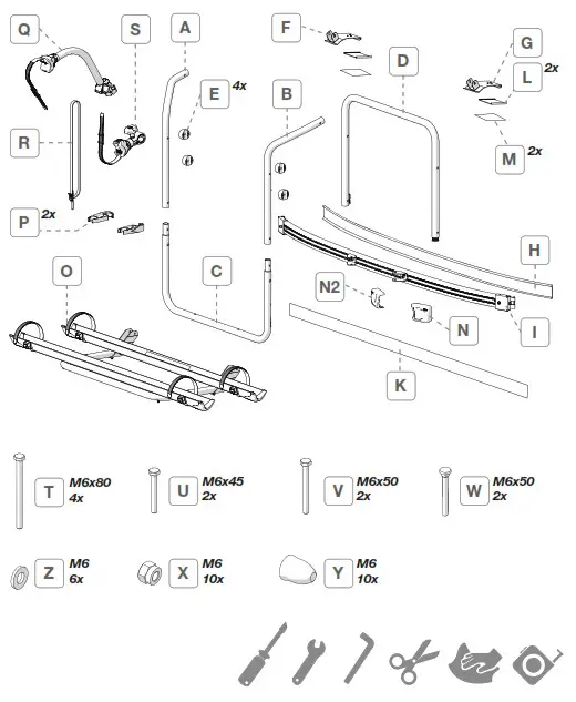 FIAMMA 02096-06A Carry Bike Ford Custom Deep Black - Fig1
