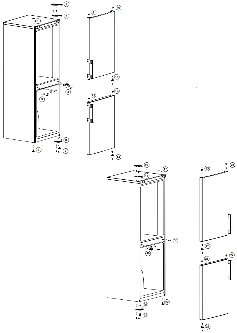 beko B1RCNA344W Refrigerator - Reversing