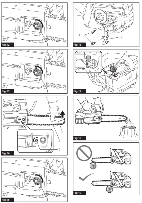 makita DUC204 Cordless Chain Saw - fig 3
