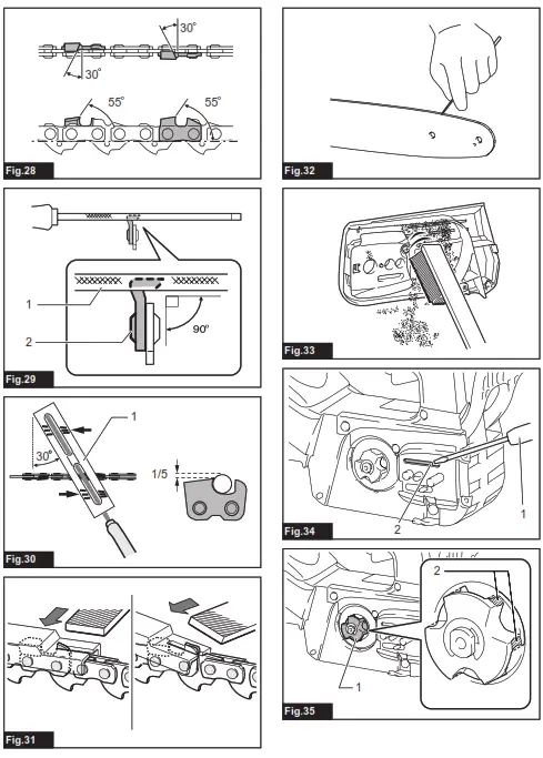 makita DUC204 Cordless Chain Saw - fig 5