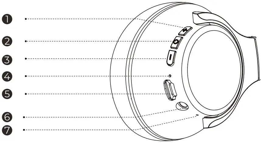 RUNOLIM WH201A Wireless Headphones - Diagram