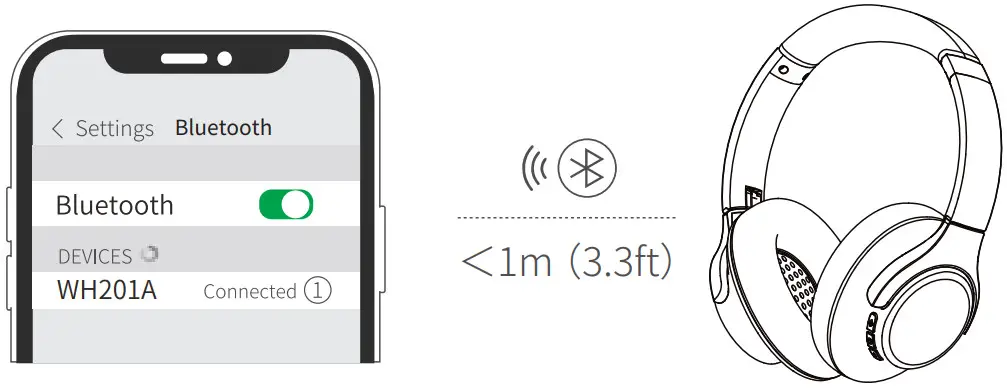 RUNOLIM WH201A Wireless Headphones - How to Pair 2