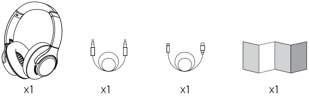 RUNOLIM WH201A Wireless Headphones - Package List