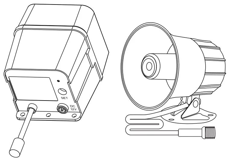 YS7107-UC Outdoor Alarm Controller 2 and Siren Horn