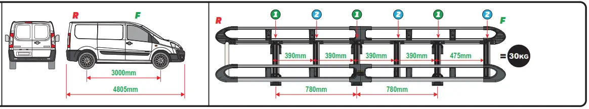 VAN GUARD IN8291 ULTI Rack Roof Rack - Figure2