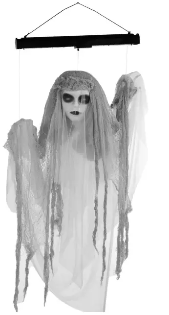 Haunted Hill Farm GIRL 6HLS Moaning Lighted Animatronic Zombie Free Standing Decoration - SINSTRUCTIONS